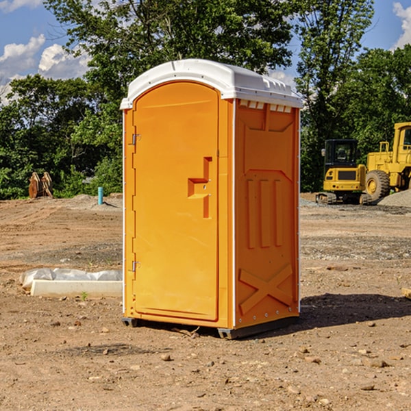 how often are the portable restrooms cleaned and serviced during a rental period in Maddock ND